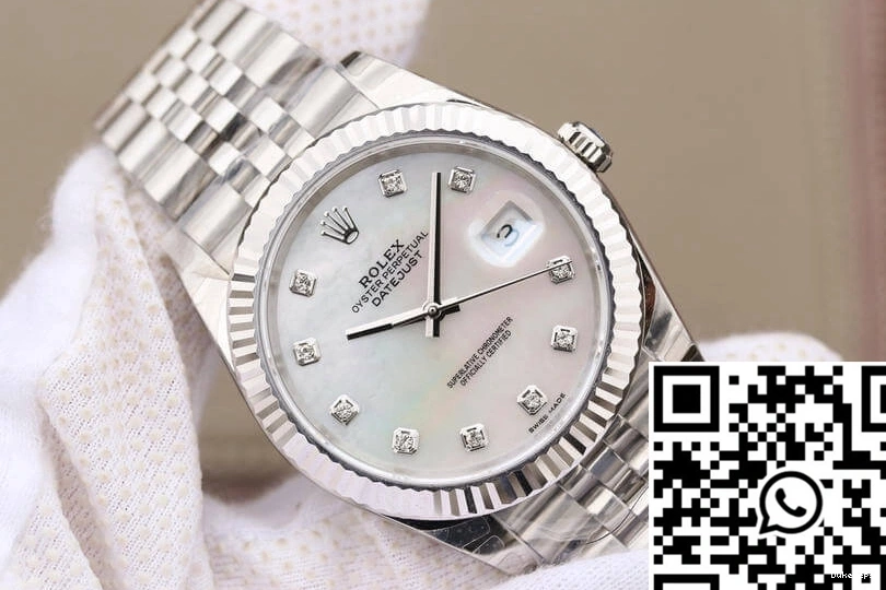 Rolex EW Mother-Of-Pearl Datejust Dial White M126334-0020 Factory 1124